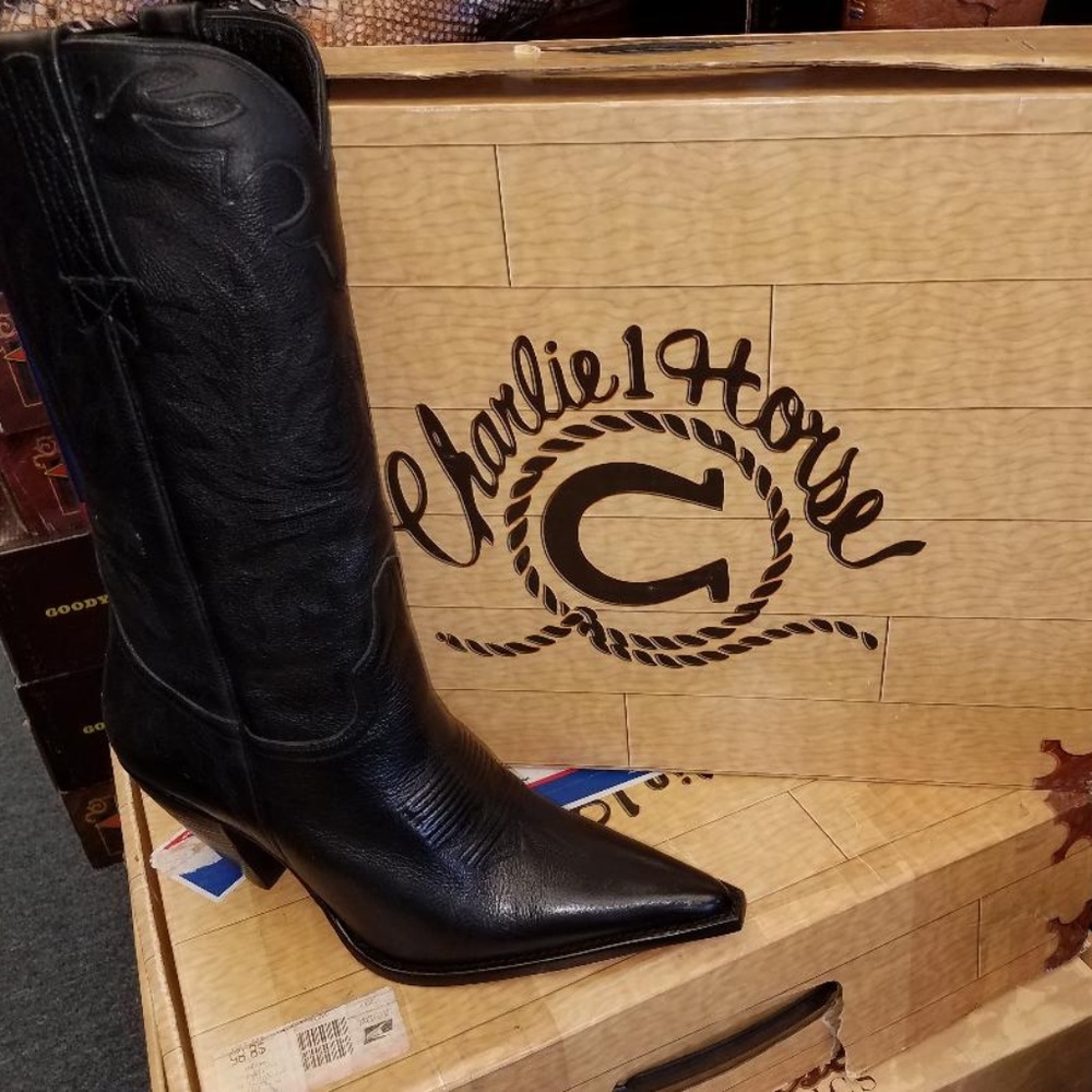 Lucchese I4566 Black Calf Western Fashion boot - Picture 6 of 6